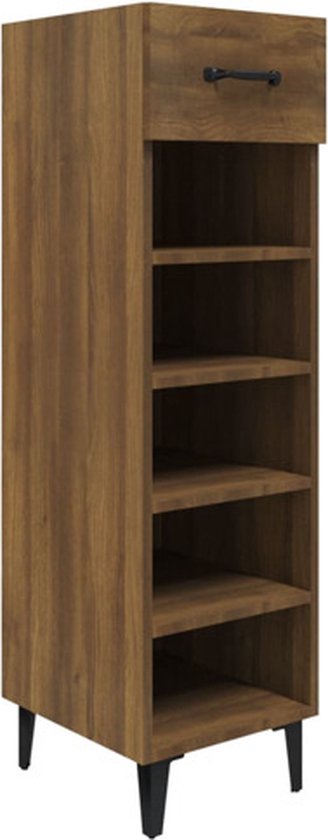Schoenenkast met 3 lades - Bruin - Metaal - 103 x 50 x 15 cm