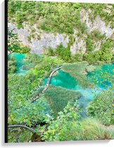 WallClassics - Canvas  - Plitvice Lakes National Park in Kroatie  - 75x100 cm Foto op Canvas Schilderij (Wanddecoratie op Canvas)