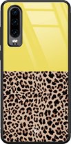 Casimoda® hoesje - Geschikt voor Huawei P30 - Luipaard Geel - Hard Case Backcover - TPU - Geel - Luipaardprint