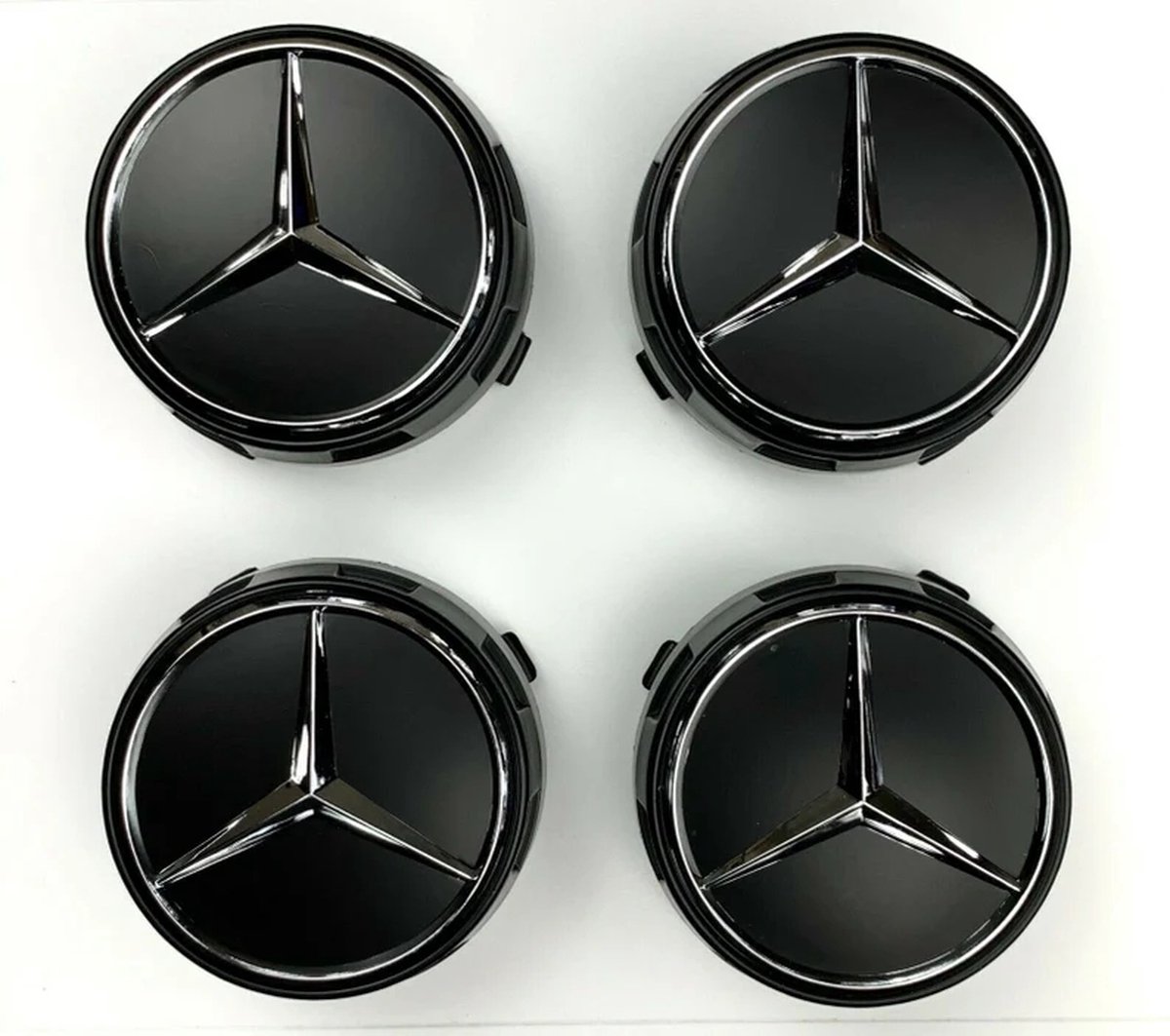 Set de 4 Chapeaux de moyeu Mercedes AMG 75 mm - Enjoliveurs 75 mm - Logo de  jante 