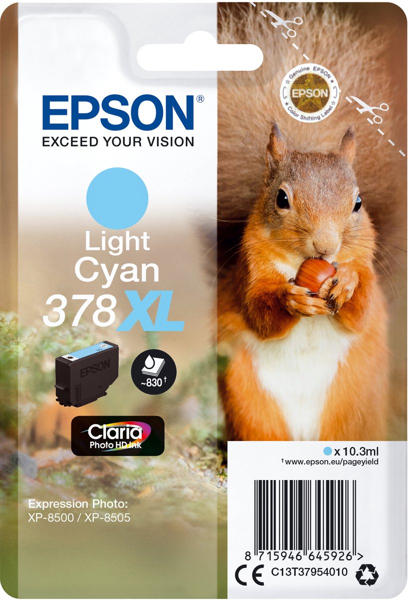 Original Ink Cartridge Epson 378XL 10,3 ml Cyan