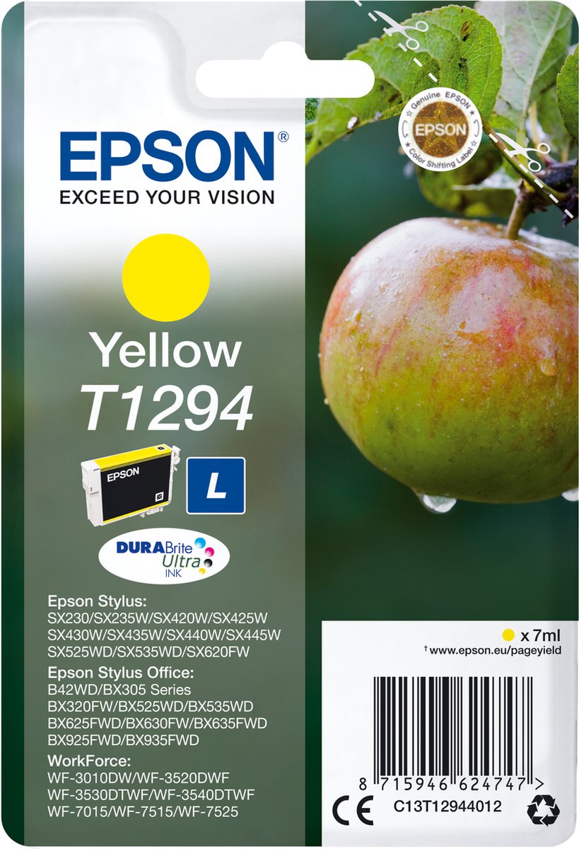 Tenute Orestiadi Apple inktcartridge geel T1294 DURABrite Ultra-inkt enkelverpakking