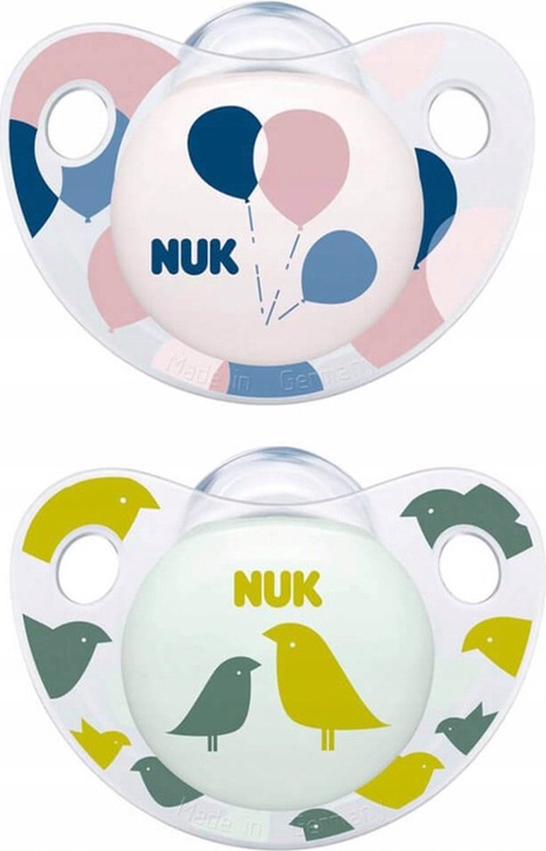 Sucette NUK Signature - ensemble de 2 pièces - turquoise 0-6 paniers