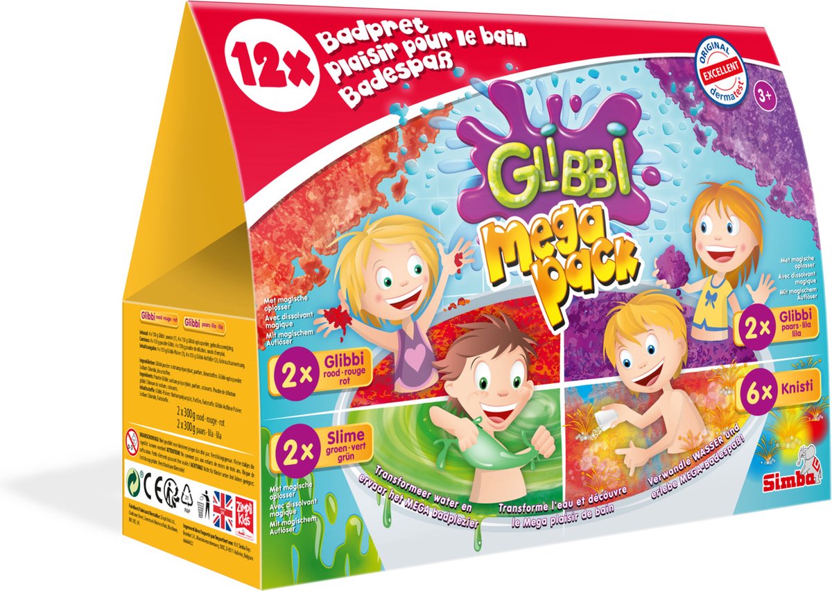 Glibbi Mega Pack - Badspeelgoed - Slijm voor in bad - vanaf 3 jaar -  dermatologisch getest | bol