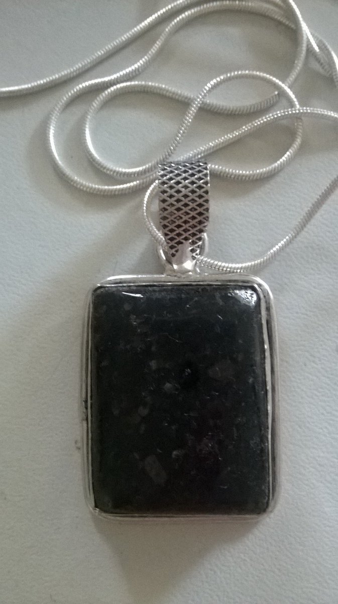 Gemstones-silver ketting 925-zilver met natuursteen hanger in 925-zilver
