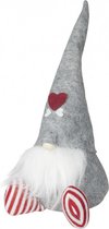 Gnome Figurine de décoration de Noël gnome Hauteur 24cm - gnome gris