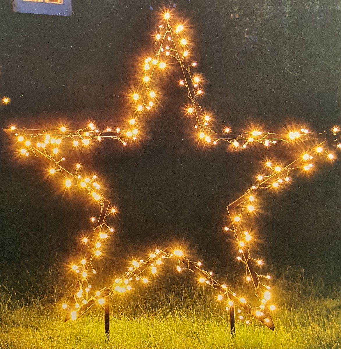 Casaya tuinsteker ster met warm wit licht 60x1x73 cm