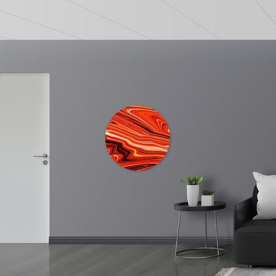 WallClassics - Muursticker Muursticker - Différentes teintes de Peinture orange - 80 x 80 cm