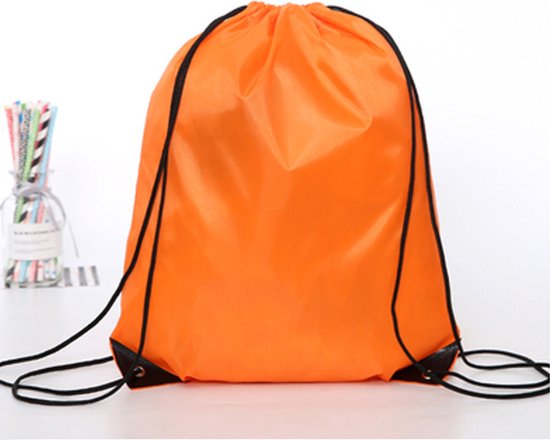 New Age Devi - Gymtas Met Rijgkoord - Nylon Rugzakjes – Nylon Rugzak –  Oranje