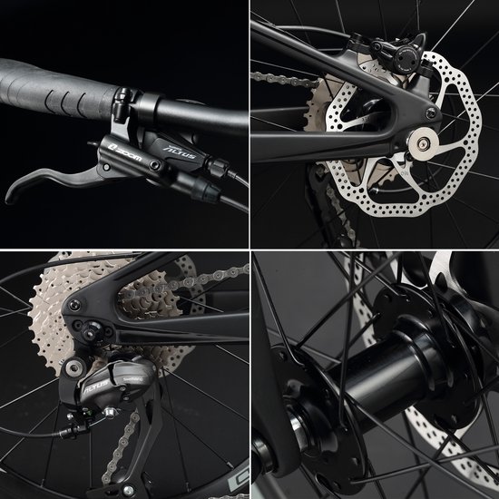 KABON - vouwfiets -Foldingbike - Stadsplooifiets - Carbon - Shimano Altus 9S - 20 inch - Zwart — afbeelding 2