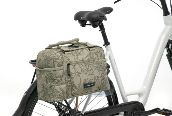 New Looxs Bari Bamboo Enkele Fietstas - Afneembaar Schoudertas - 13 liter - Zand van New Looxs — afbeelding 3