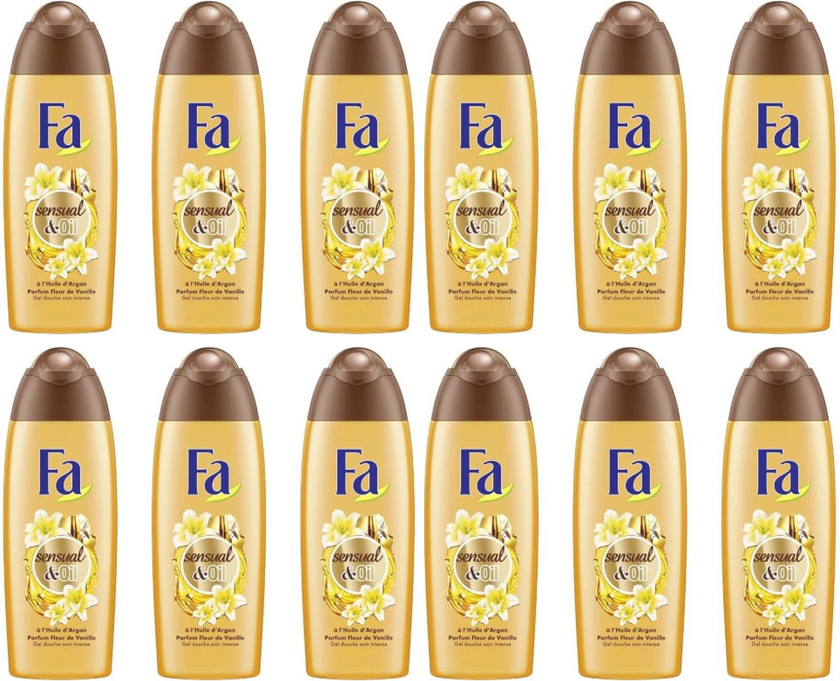 Fa Douchegel – Sensual & Oil Vanilla - Voordeelverpakking 12 x 250 ml