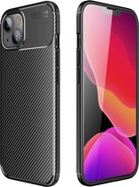 Luxe TPU Carbon Bescherm-Hoes voor iPhone 13 Mini Zwart