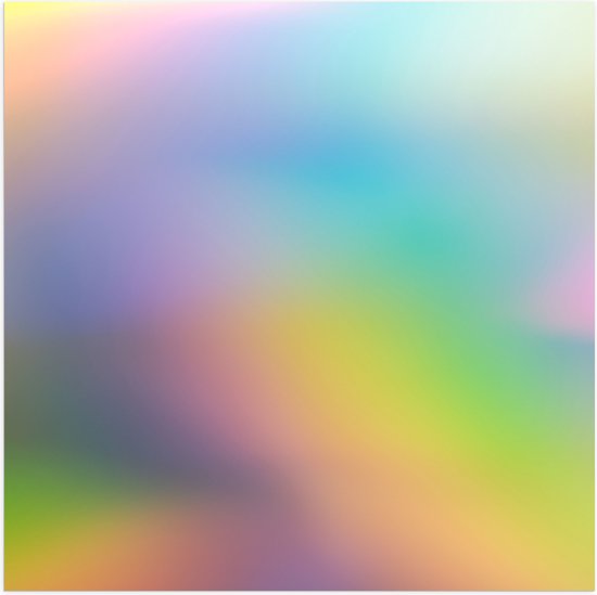 WallClassics - Poster Glanzend – Vervaagde Pastelkleuren - 50x50 cm Foto op Posterpapier met Glanzende Afwerking