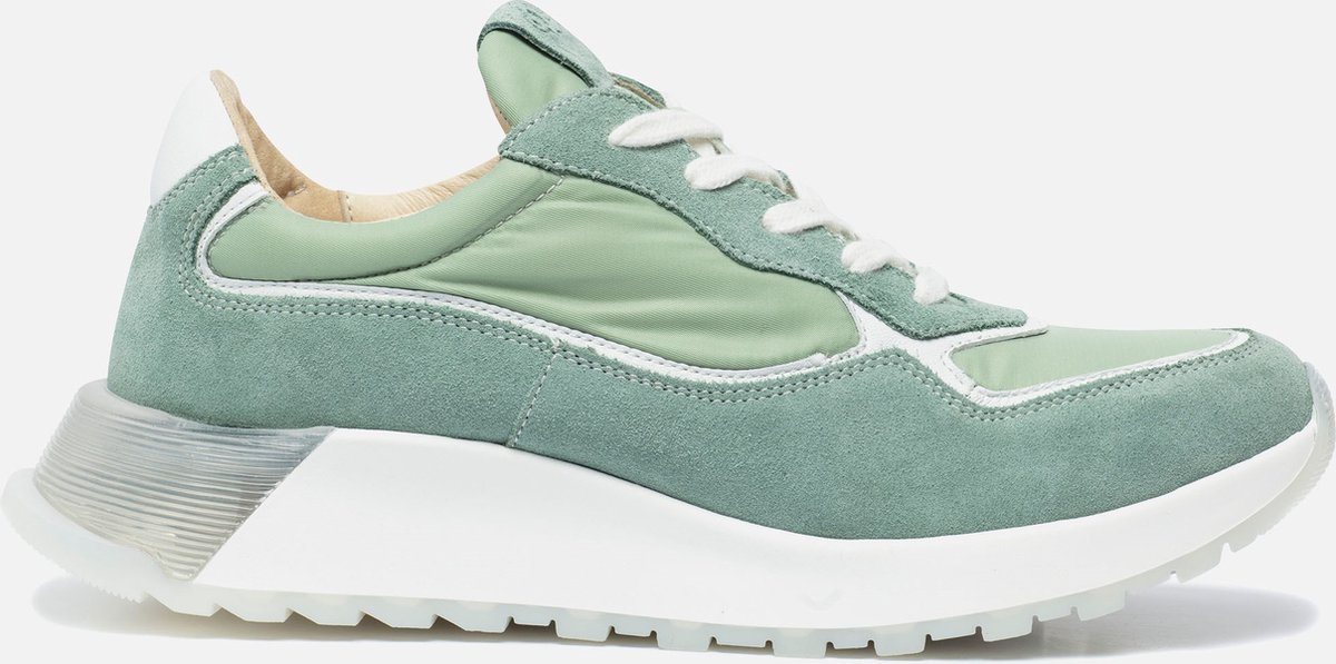 Aqa Sneakers groen Suede - Dames - Maat 40