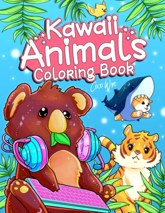 Kawaii Animals Coloring Book - Coco Wyo - Kleurboek voor volwassenen ...