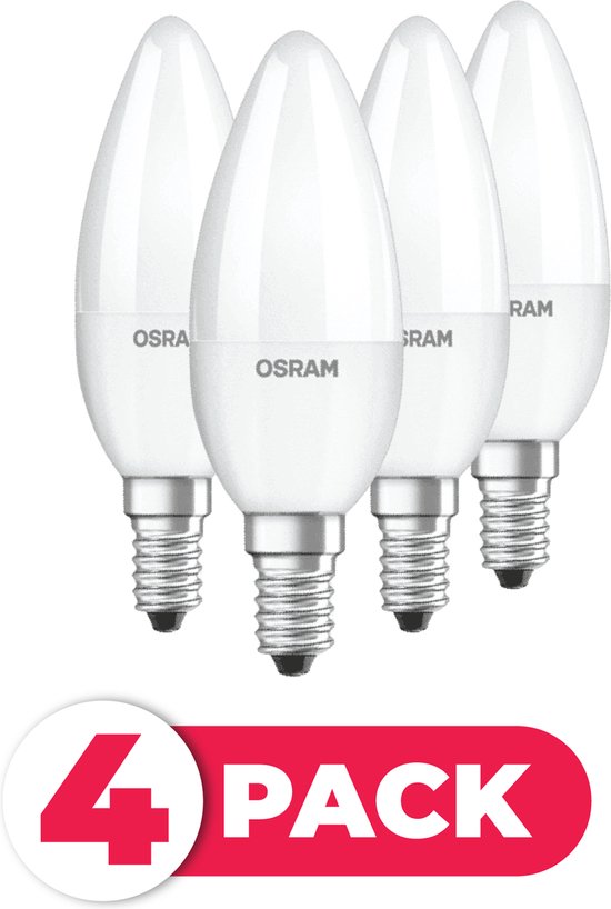 Osram LED E14 - 5.5W (40W) - Warm Wit Licht - Niet Dimbaar - 4 stuks