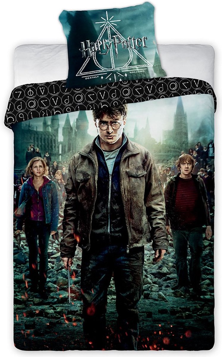 Harry Potter Dekbedovertrek Neon 140x200cm Katoen Kussensloop 70x90cm