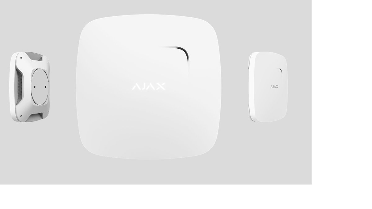 Ajax FireProtect rookmelder- draadloos - alarmsysteem - inbraak- rookmelder binnen in het wit