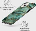 Telefoonhoes met glanzend krasvast oppervlak, dubbellaagse bescherming en toegang tot alle poorten.