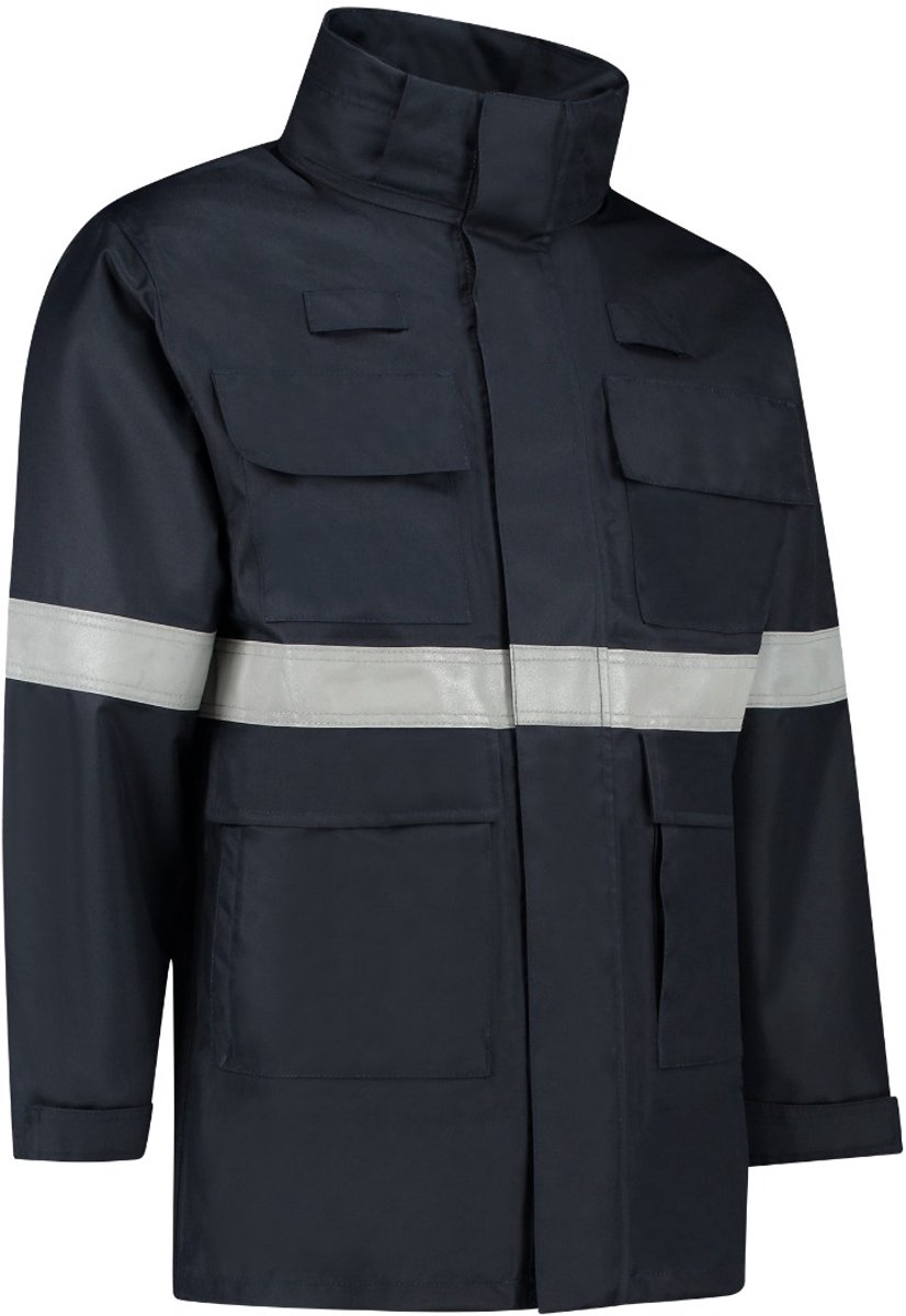 Dapro Infinity Multinorm Regenjas - Maat 2XL - Marineblauw - Vlamvertragend , antistatisch en chemicaliën resistent - Doorwerkjas