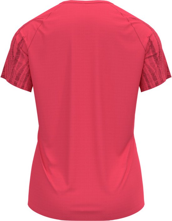 Odlo Essential Shirt Grapic Print Dames - sportshirts - roze - Vrouwen