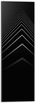 WallClassics - Dibond - Pile de Plaques Abstraites Noires - 20x60 cm Photo sur Aluminium (Décoration murale en métal)