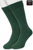 Bonnie Doon Chaussettes Basic Vert Foncé Taille 40/46 - 2 paires - Chaussettes Basis Coton - Coutures Lisses - Col Large - Excellent Confort - Ajustement Parfait - Pack de 2 - Multipack - Uni - Vert - Vert Bouteille - OL6324012.7