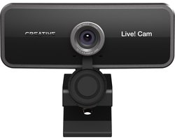 Creative Live!Cam Sync 1080P V2 Full HD Webcam (zwart): UVC-compatibel, werkt met Zoom, Skype, Microsoft Teams, Cisco WebEx, Google Meet, Facebook Messenger en meer, met dubbele ingebouwde microfoons