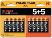 Kodak XTRALIFE Pile alcaline AA 10 (lot de 5+5)