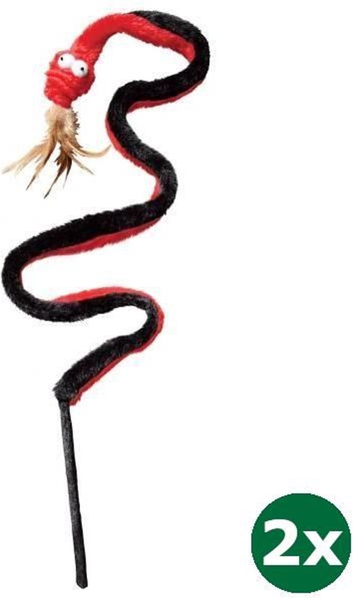 Kong kat snake teaser assorti 2x 143x4x4,5 cm