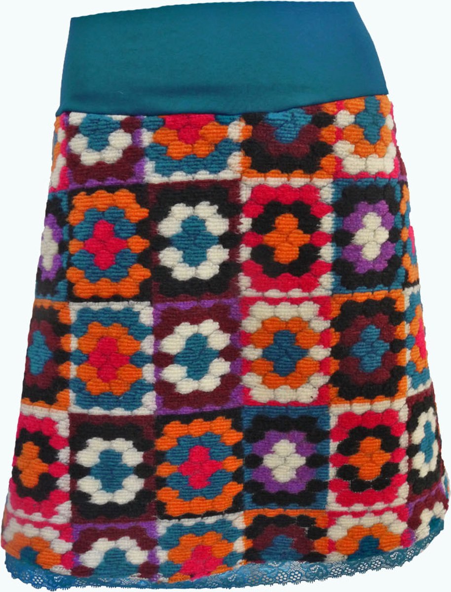 Wollen Rok Granny's - wollen damesrok - lijkt net echt gehaakt - winter rok ...