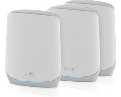 NETGEAR Orbi RBK763S – Mesh WiFi – WiFi Versterker – WiFi 6 – 5400 Mbps – Tri-Band – 3-Pack