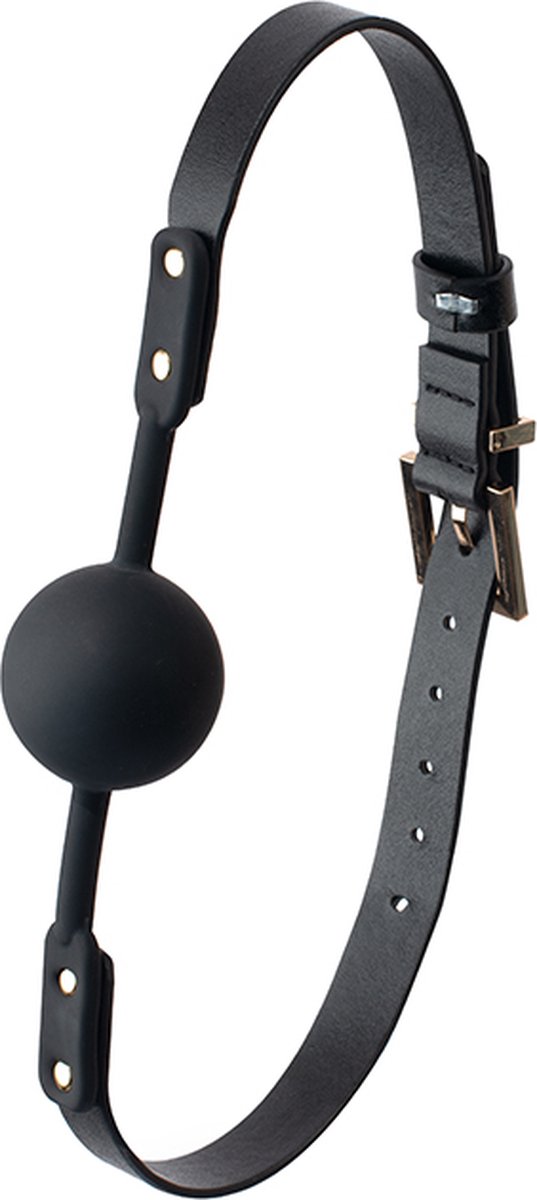 GP PREMIUM SOLID SILICONE BALL GAG Zwart.