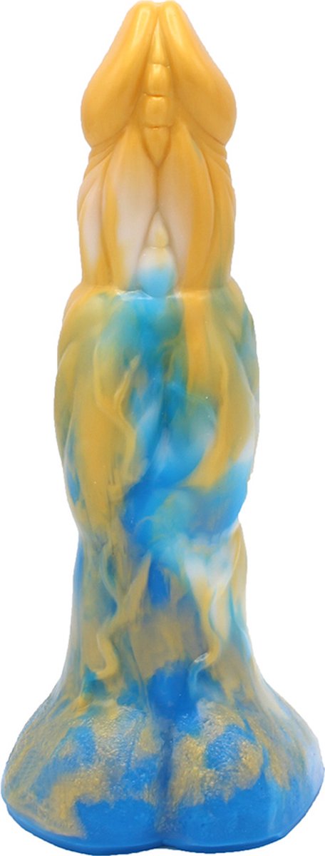 Kiotos Monstar - Dildo Beast 15 - Goud/Blauw/Wit