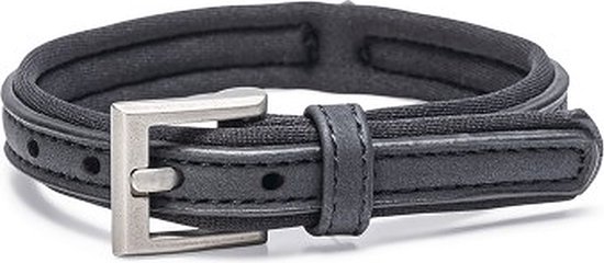 Beeztees Balacron Ax – Halsband Hond – Kunstleer – Zwart – 24-30 cm x 10 mm