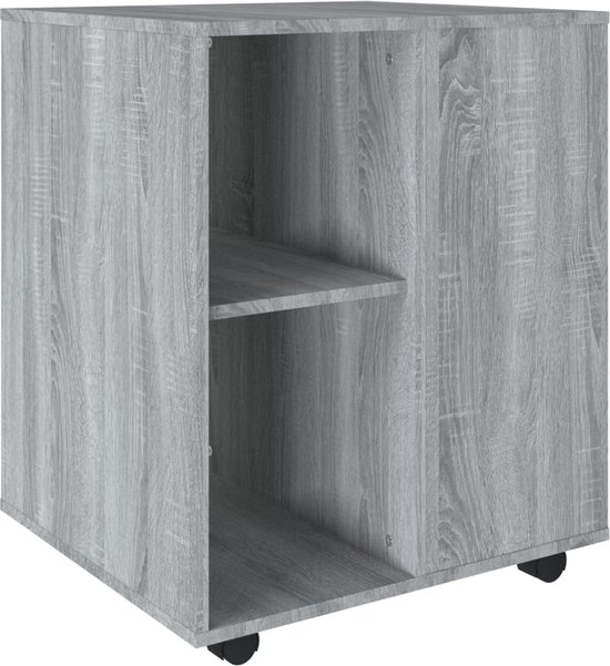 vidaXL Kast verrijdbaar 45x38x54 cm bewerkt hout gerookt eikenkleurig, dossierkast, archiefkast, opbergkast, documentenkast, kast, rolkast, ladekast