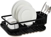 Maestro - Égouttoir à vaisselle avec 2 étagères - avec tiroir à couverts 40 cm Zwart