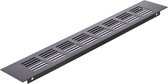 PrimeMatik - Ventilatierooster voor bodemplaat aluminium 350x60mm in zwarte kleur