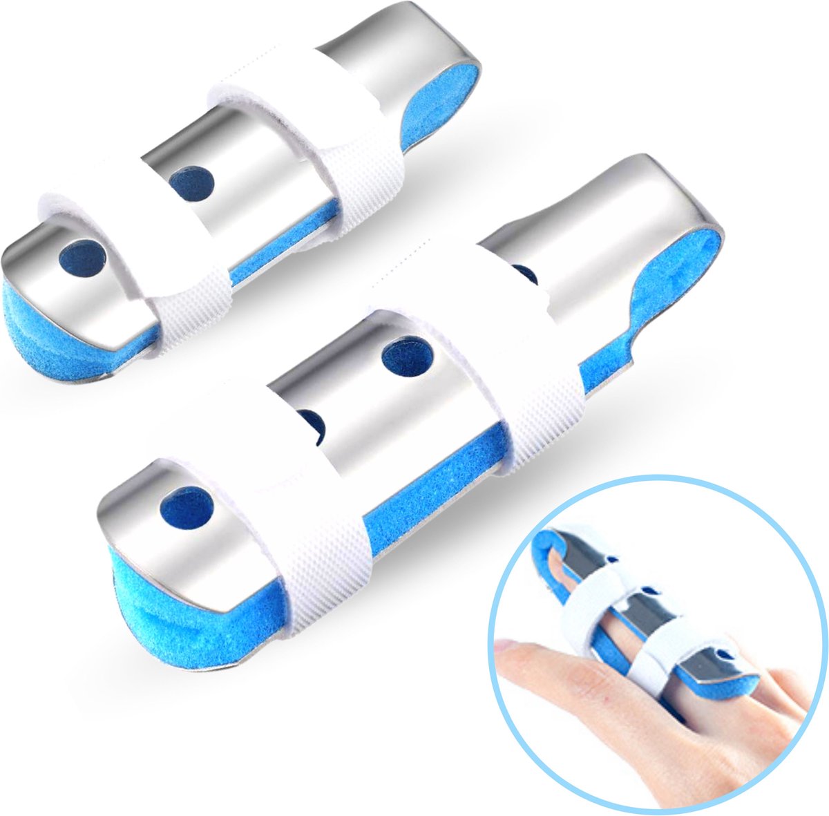 Kangka Vingerbrace 2 stuks - Verstelbaar Vingerspalk - Finger spalk - Ondersteuning voor de vingers - Triggervinger - Brace voor gebroken vingers