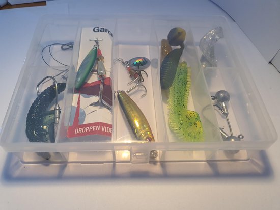 Werphengel beginner set, hengel en molen en diverse visspullen van Merkloos — afbeelding 5