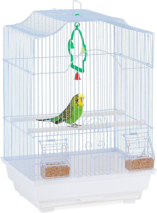 Relaxdays cage à oiseaux diamant mandarin - petite cage à perruche avec  tiroir - cage... | bol.com