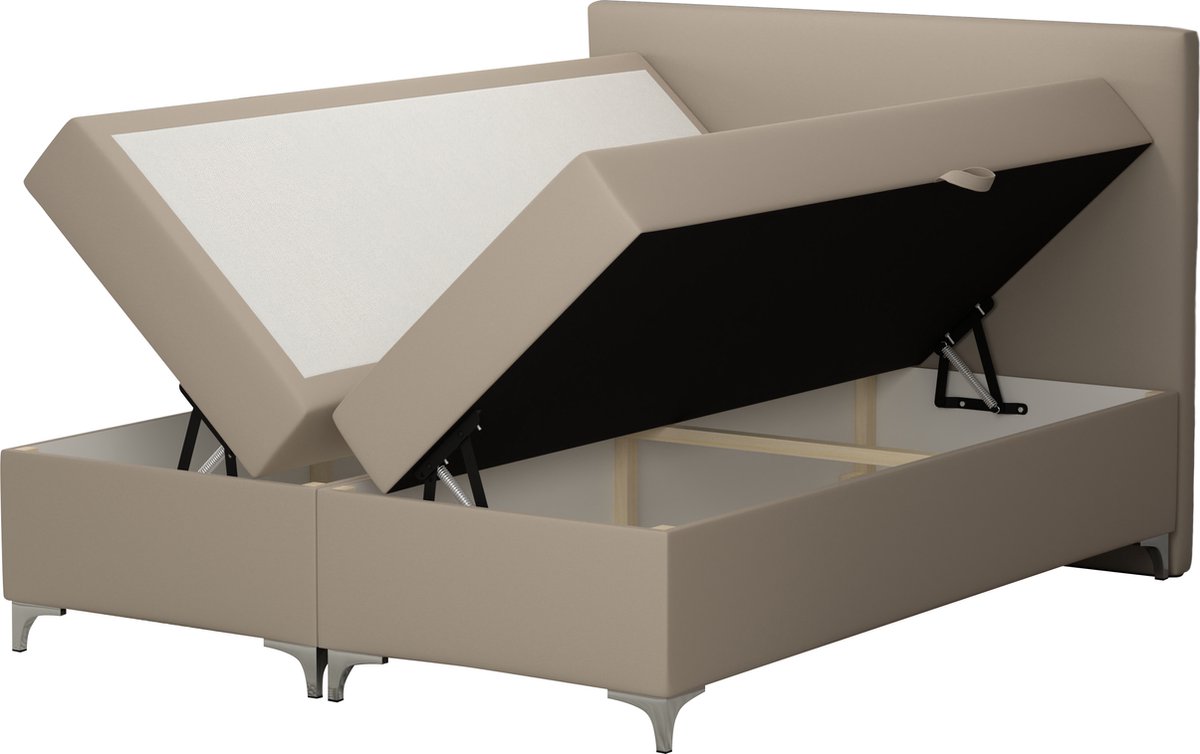 Springcrest® Luxe Boxspringset met Opbergruimte - Bed - 160x200 cm - Beige