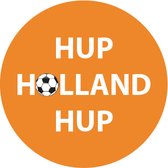 Hup Holland Hup stickers dia 35mm | 250 stickers per rol | Oranje Nederland WK stickers | verpakt in dispenser