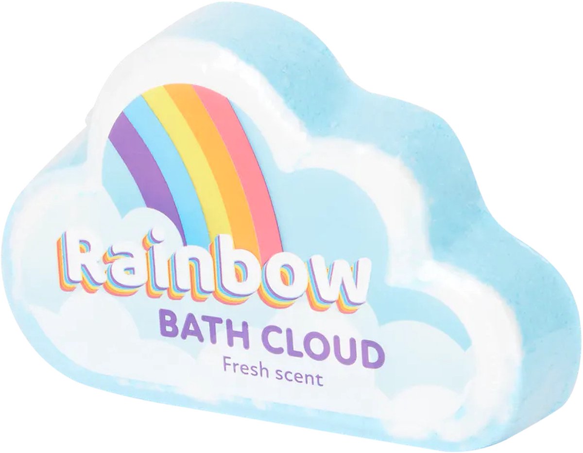 Rainbow - Bath bomb cloud - fresh scent - Regenboog bruisballen - Bad bruisbal - Ontspanning - Relax - Blauw - Wit
