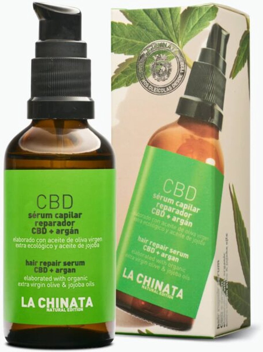 LaChinata CBD en Argan Haar hersteld Serum olie voor broos en droog beschadigd haar 50ml