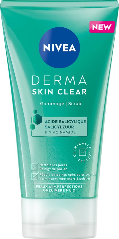 Verwoesting prinses Derde NIVEA Derma Active Skin Clear Anti-blackheads Scrub - 150ml | bol.com