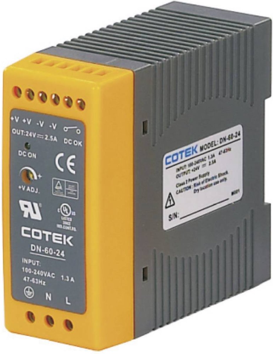 Cotek DN 60-48 DIN-rail netvoeding 48 V/DC 1.25 A 60 W 1 x