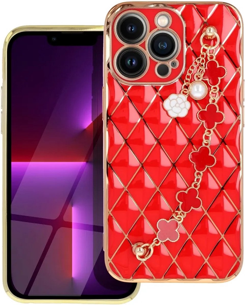 Trend Back Cover hoesje iPhone 13 Pro - Rood