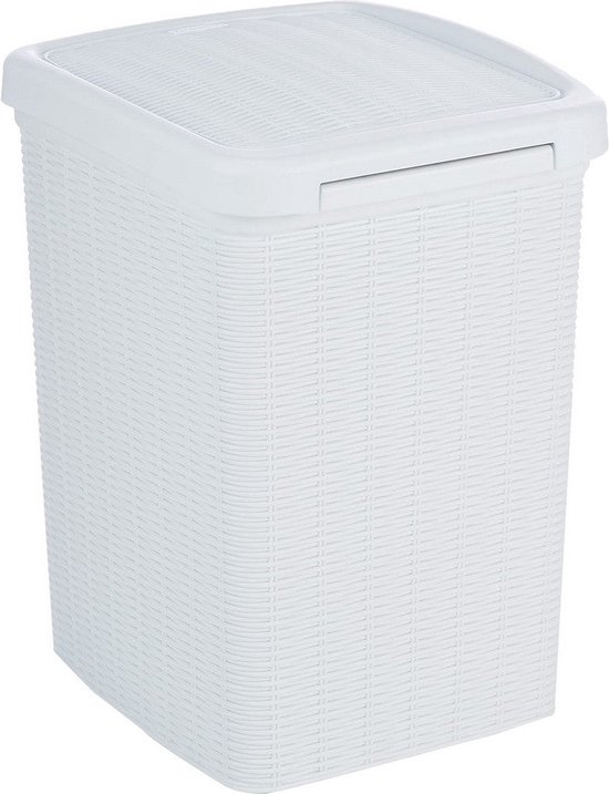 Cesto Para Ropa Sucia Stefanplast Elegance - Color Marrón, 36 Litros, Medidas 28,5 X 39 X 54 Cm